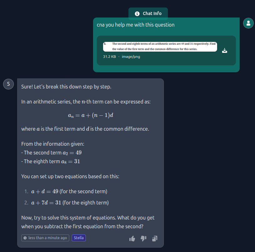 An Intu AI tutor guiding a student through a problem step by step