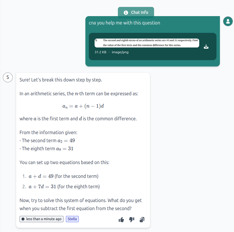 An Intu AI tutor guiding a student through a problem step by step